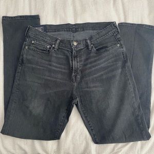 Mens Abercrombie Vintage Black Denim Athletic Skinny Jeans